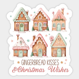 Gingerbread Kisses and Christmas Wishes Sticker